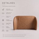 Ver imagem 3 de Cabeceira Estofada Alure para Cama Queen de 160cm Orgânica Curva Courissimo Camel - Desk Design