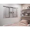 Ver imagem 2 de Janela Veneziana Alumínio 6 Folhas 2 Fixas com Grade Vidro Liso Tecno Master Integral 100x150x7,