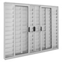 Ver imagem 1 de Janela Veneziana Alumínio 6 Folhas 2 Fixas com Grade Vidro Liso Tecno Master Integral 100x150x7,
