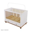 Ver imagem 2 de Berço Vira Cama em MDF 96cm x 79,5cm Joy Branco/Off White/Nogueira