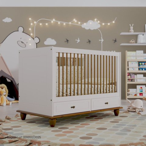 Berço Vira Cama em Mdf 96cm X 79,5cm Joy