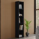 Ver imagem 2 de Estante Livreiro Janaina com Prateleiras Preto - Ajl Móveis
