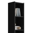 Ver imagem 3 de Estante Livreiro Janaina com Prateleiras Preto - Ajl Móveis