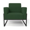 Ver imagem 3 de Kit 2 Poltronas Base Industrial Alta Preto Marisa Veludo D03 - D’Rossi Verde
