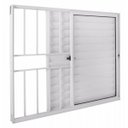 Ver imagem 1 de Janela Veneziana Alumínio 3 Folhas com Grade Vidro Liso Integral Tecno Master 100x120x7,8cm