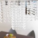 Ver imagem 2 de Lustre Luminária de Cristal Acrílico 4 Lâmpadas Soquete G9 30x30cm Elisabeth - at.home