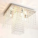 Ver imagem 1 de Lustre Luminária de Cristal Acrílico 4 Lâmpadas Soquete G9 30x30cm Elisabeth - at.home