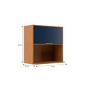 Ver imagem 3 de Armário Aéreo 70cm 1 Porta com Nicho Domus Espresso Móveis Marrom/Nogal/Royal