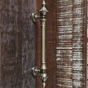 Ver imagem 4 de Puxador Duplo Classic 530mm Bronze Antigo Porta Pivotante Correr Passagem Madeira Vidro Rústico