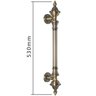 Puxador Duplo Classic 530mm Bronze Antigo Porta Pivotante Correr Passagem Madeira Vidro Rústico - 8