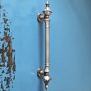 Ver imagem 3 de Puxador Duplo Classic 530mm Bronze Antigo Porta Pivotante Correr Passagem Madeira Vidro Rústico