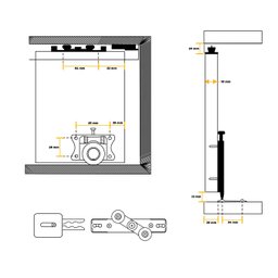 Roldana para portas de correr em Armários PF600 1 Porta 50kg - 3