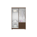 Ver imagem 3 de Guarda Roupa Slim 4 Portas 2 Gavetas Café Formimóveis