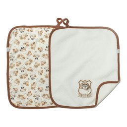 Kit 2 Babinhas Paninho de Boca Matelasse Doguinhos Bege -hug:bege - 1
