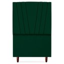 Ver imagem 5 de Cabeceira Solteiro 90 Cm com Frame Belgica Suede Verde Artte Verde