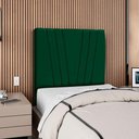 Ver imagem 2 de Cabeceira Solteiro 90 Cm com Frame Belgica Suede Verde Artte Verde