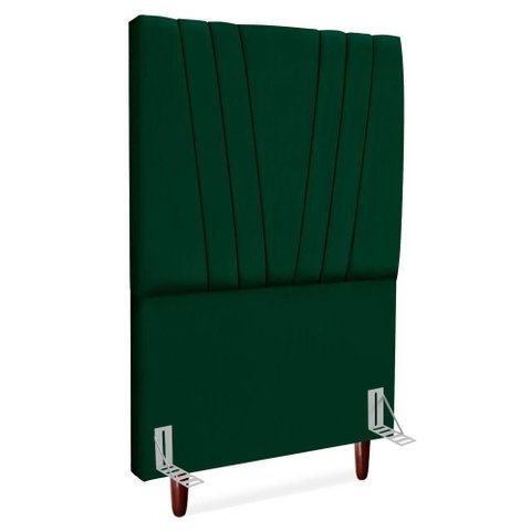 Cabeceira Solteiro 90 Cm com Frame Belgica Suede Verde Artte Verde