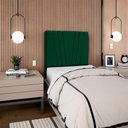 Ver mais imagens de Cabeceira Solteiro 90 Cm com Frame Belgica Suede Verde Artte Verde