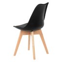 Ver imagem 7 de Kit C/4 Cadeiras Leda – Charles Eames, Saarinen Wood com Almofada Preta