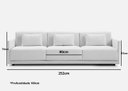 Ver imagem 2 de Sofá 3 Lugares King Size Revestimento em Sarja Marrom, 2,52m