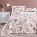 Ver imagem 5 de Colcha + Jogo de Cama Bouti Estampado King 06 Peças 100% Poliéster - Rosa Matura