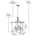 Ver imagem 2 de Lustre Modelo Japonês Provençal Decorativo para Salas, Festas e Casamentos - Branco