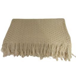 Manta Decorativa de Renda Jamaicano King Bege 2,60 X 2,30 M - 4