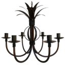 Ver imagem 1 de Linda Luminária Com Folhas Artesanais Em Metal para Sala De Estar - Verniz