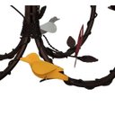 Ver imagem 4 de Lindo Lustre de Pássaros de Metal Decorativo para Varanda e Sacada - Colorido