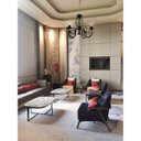 Ver imagem 3 de Lustre Moderno Decorativo para Sala de Jantar Iluminação Interna - Verniz