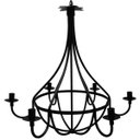Ver imagem 1 de Lustre Grande Medieval de Metal para Iluminação Salão de Festas Rustico - Preto