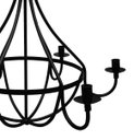 Ver imagem 4 de Lustre Grande Medieval de Metal para Iluminação Salão de Festas Rustico - Preto