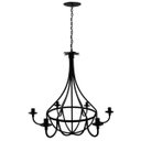 Ver imagem 5 de Lustre Grande Medieval de Metal para Iluminação Salão de Festas Rustico - Preto