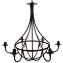 Ver imagem 1 de Lustre Grande Medieval de Metal para Iluminação Salão de Festas Rustico - Verniz