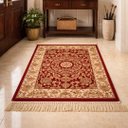 Ver imagem 2 de Tapete Persa Vermelho com Bege 57x90 Cm Ideal para Quarto e Hall de Entrada
