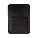 Ver imagem 3 de 3x Luminária Balizador Fit Slim Preto Ip65 LED 2W Para Parede Escada Muro Caixa 4x2 para Area