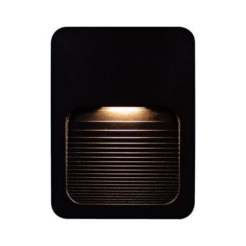 5X Luminária Balizador Fit Slim Preto IP65 LED 2W para Parede Escada Muro Caixa 4x2 para Area