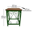 Ver imagem 2 de Banqueta Moderna De Metal E Madeira De Demolição Artesanal Decorativa - Verde