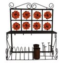 Ver imagem 3 de Paneleiro Decorativo Para Cozinha Colonial Artesanato em Ferro - Laranja