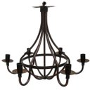 Ver imagem 1 de Pendente Retro De Metal Para Varanda Rustica Estilo Medieval - Verniz