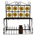 Ver imagem 3 de Paneleiro Decorativo Para Cozinha Colonial Artesanato em Ferro - Amarelo