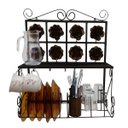 Ver imagem 1 de Paneleiro Decorativo Para Cozinha Colonial Artesanato em Ferro - Verniz