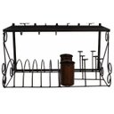 Ver imagem 5 de Paneleiro Decorativo Para Cozinha Colonial Artesanato em Ferro - Verniz