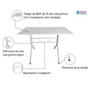 Ver imagem 7 de Jogo Mesa 120x70 para Restaurante Comércio com 4 Cadeiras Iso Verde Base Branca Ecomhome