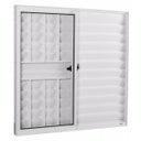 Ver imagem 1 de Janela de Alumínio Veneziana 100x120cm 3 Folhas 1 Fixa com Grade e Vidro Liso Integral Tecno Astra