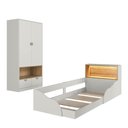 Ver imagem 1 de Quarto Infantil com Cama de Solteiro Montessoriana com Led e