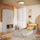 Ver imagem 2 de Quarto Infantil com Cama de Solteiro Montessoriana com Led e