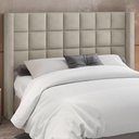 Ver imagem 2 de Cabeceira Cama Box King 195 Cm P05 Paris Linho Bege Escuro - Lyam Decor