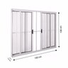 Janela de Alumínio de Correr 100x150cm 4 Folhas 2 Fixa com Grade e Vidro Liso Integral Tecno Astra  - 2