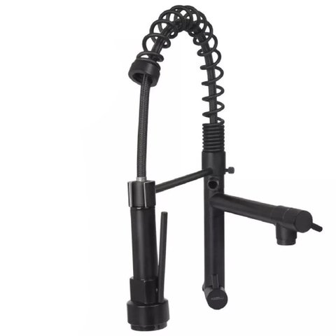 Torneira Gourmet Monocomando de Parede Preta com 50cm - Par-002 - Stillus Home